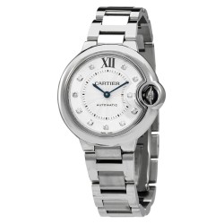 Ballon Bleu 33 mm Automatic Diamond Silver Dial Ladies Watch W4BB0021
