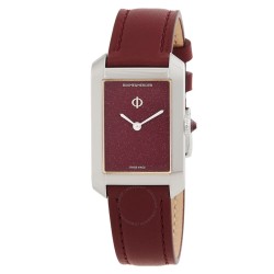 Open Box - Baume et Mercier Hampton Red Dial Ladies Watch M0A10673