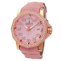 Pre-owned Corum Admirals Cup Competition Diamond Rose Dial Ladies Watch 082.952.85/0088 PN31