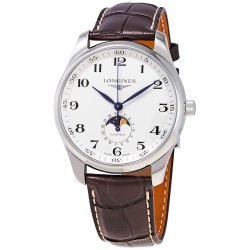 Master Silver Dial Brown Leather Men's Watch L29194783
