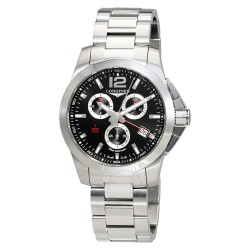Conquest Chronograph Black Dial Men's Watch L38004566