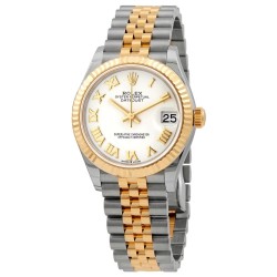 Datejust 31 White Dial Automatic Ladies Steel and 18kt Yellow Gold Jubilee Watch 278273WRJ