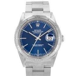 Pre-owned Rolex Turn-O-Graph Automatic Chronometer Blue Dial Men's Watch 16264 BLSO