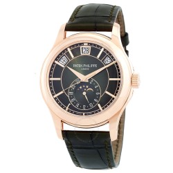 Olive Green Sunburst Complications Automatic Men's Rose Gold Watch 5205R-011