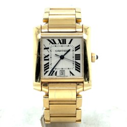 Pre-owned Cartier Tank Francaise Automatic Silver Dial Men's Watch W50001R2