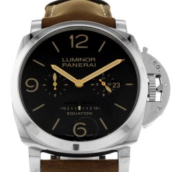 Pre-owned Panerai Luminor 1950 Equation of Time Black Dial Men's Watch PAM 00601