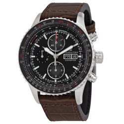 Aviation Chronograph Automatic Black Dial Men's Watch H76726530
