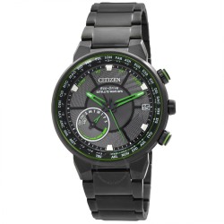Satellite Wave GPS Freedom Black Eco-Drive Dial Men's Watch CC3035-50E