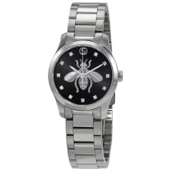 G-Timeless Iconic Black Diamond Dial Ladies Watch YA1265024