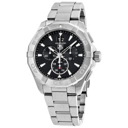 Aquaracer Chronograph Black Dial Men's Watch CAY1110.BA0927