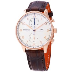 Portugieser Chronograph Automatic White Dial 18kt Rose Gold Men's Watch IW3716-11