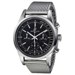 Pre-owned Breitling Transocean Chronograph Automatic Black Dial Men's Watch AB015212/BA99.154A