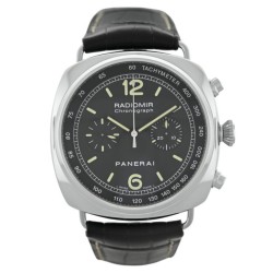 Pre-owned Panerai Radiomir Chronograph Chronograph Tachymeter Black Dial Men's Watch PAM00288