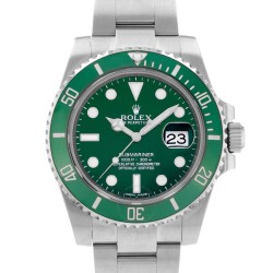 Pre-owned Rolex Submariner Automatic Chronometer Green Dial Men's Watch 116610LV