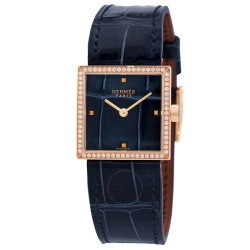 Carre Cuir Quartz Diamond Blue Dial Ladies Watch 045034WW00