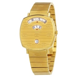 Grip Quartz White Dial Yellow Gold-tone Ladies Watch YA157403