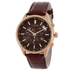 Eco-Drive Chronograph Brown Dial Men's Watch AT2573-07X