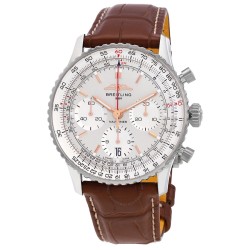 Navitime Chronograph Automatic Chronometer Silver Dial Men's Watch AB0139211G1P1