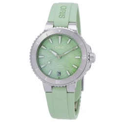 Aquis Automatic Green Dial Ladies Watch 01 733 7770 4157-07 4 18 67FC