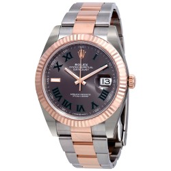 Datejust 41 Slate Dial Men's Steel and 18kt Everose Gold Oyster Watch 126331GYRO