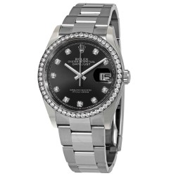 Datejust 36 Black Diamond Dial Automatic Unisex Oyster Watch 126284BKDO