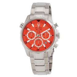 Marine Star Chronograph Quartz Orange Dial Men's Watch 96B395