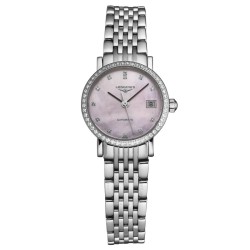 Elegant Automatic Diamond Pink Dial Ladies Watch L4.309.0.89.6