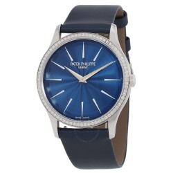 Calatrava Automatic Diamond Blue Dial Ladies Watch 4997-200G-001