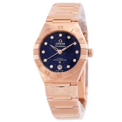 Constellation Automatic Chronometer Diamond Blue Dial Ladies Watch 131.50.29.20.53.003