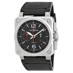 Aviation Automatic Chronograph Men's Watch BR0394-BLC-ST-SCA