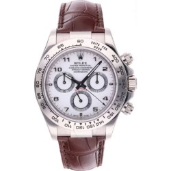 Pre-owned Rolex Cosmograph Daytona Chronograph White Dial Men's Watch 116519-WAL