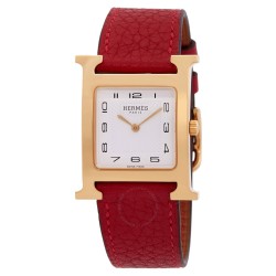 H Hour Quartz White Dial Watch 040890WW00