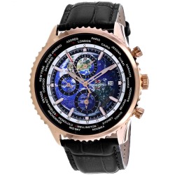Meridian World Timer Gmt Chronograph Quartz Blue Dial Men's Watch SP7134