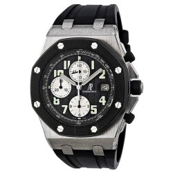 Pre-owned Audemars Piguet Royal Oak Offshore Chronograph Black Waffle pattern Dial Men's Watch 25940SK.OO.D002CA.01