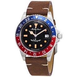 Mathey Vintage Automatic Black Dial Pepsi Bezel Men's Watch H900ATLR