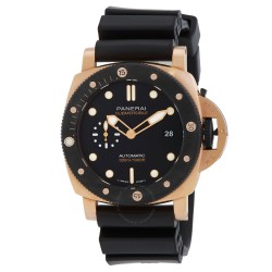 Submersible Goldtech OroCarbo Automatic Black Dial Men's Watch pam01070