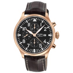 Vaughn Chronograph Automatic Black Dial Men's Watch 47103-1