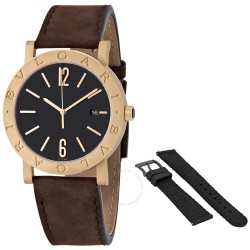Pre-owned Bvlgari Bvlgari Solotempo Automatic Black Dial Men's Watch 102977