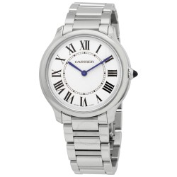 Ronde Must De Cartier Quartz Silver Dial Unisex Watch WSRN0034
