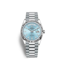 Day-Date 36 Ice Blue Bguette Dial Automatic Men's Platinum President Watch M128236-0009