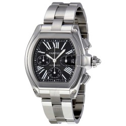 Pre-owned Cartier Roadster Chronograph Black Dial Men's Watch W62020X6