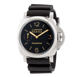 Pre-owned Pre-owned Panerai Luminor Marina Hand Wind Black Dial Men's Watch PAM00422