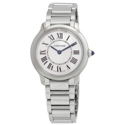 Ronde Must De Cartier Quartz Silver Dial Ladies Watch WSRN0033