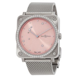 Pink Diamond Eagle Quartz Pink Dial Ladies Watch BRS-EP-ST-LGD/SST
