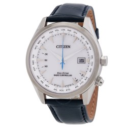 Eco-Drive Perpetual World Time Silver Dial Watch CB0270-10A