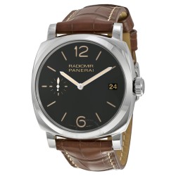 Radiomir 1940 Black Dial Brown Leather Men's Watch PAM00514