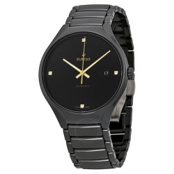 True  Black Dial Black Ceramic Men's Watch R27056712