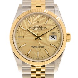 Datejust 36 Automatic Champagne Palm Dial Watch 126233CSPLMJ
