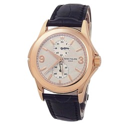 Pre-owned Patek Philippe Travel Time GMT White Dial Men's Watch 5134R