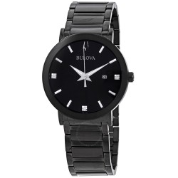 Modern Diamond Black Dial Men's Watch 98D144